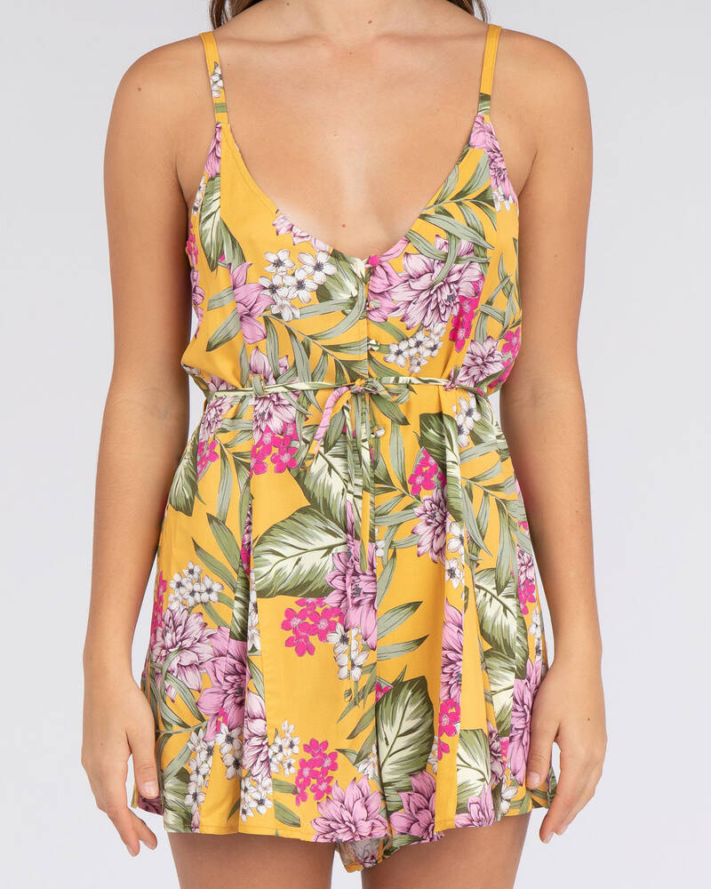 GUESS Jeans Floral Short Jumpsuit for Womens
