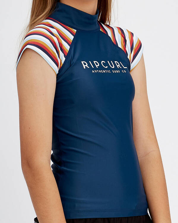 Rip Curl Girls' Island Time Cap Sleeve Rash Vest for Womens