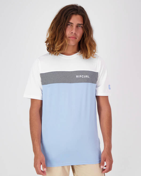 Rip Curl Underline Panel SS Rash Vest for Mens
