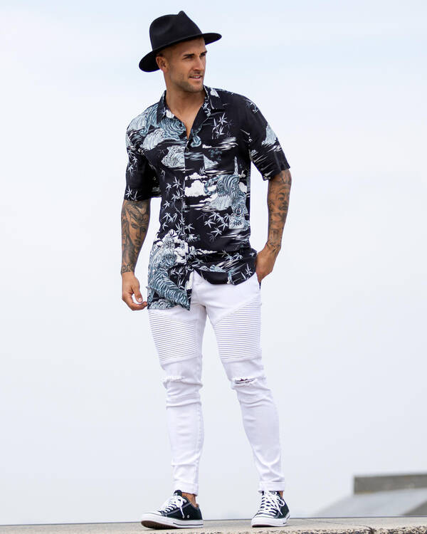 Lucid Hidden Dragon Short Sleeve Shirt for Mens