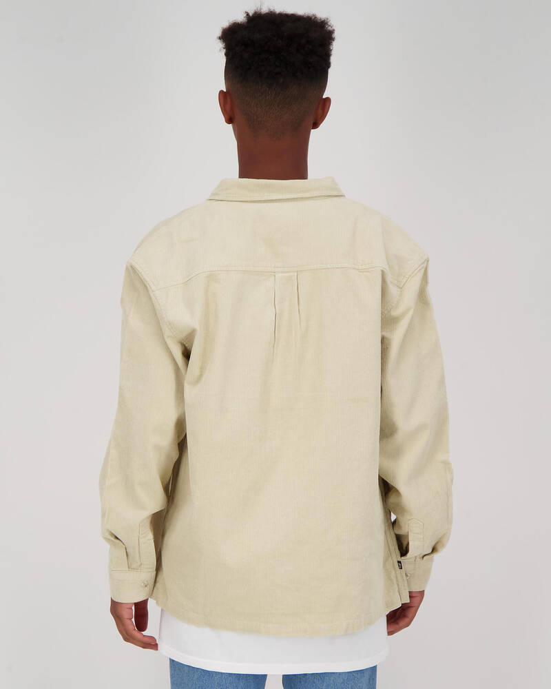 Stussy Pearl Wide Wale Cord Long Sleeve Shirt for Mens