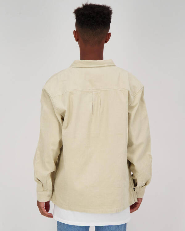 Stussy Pearl Wide Wale Cord Long Sleeve Shirt for Mens
