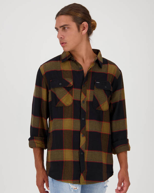 Brixton Bowery Long Sleeve Flannel Shirt for Mens