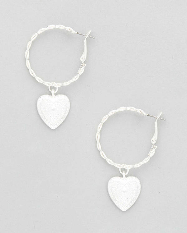 Karyn In LA Hearts Hoop Earrings for Womens