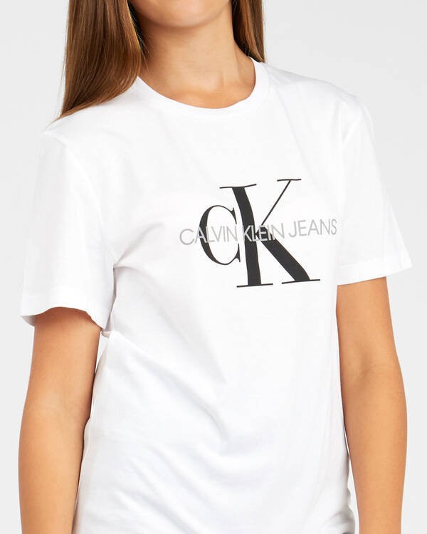 Calvin Klein Girls' Monogram Logo T-Shirt for Womens