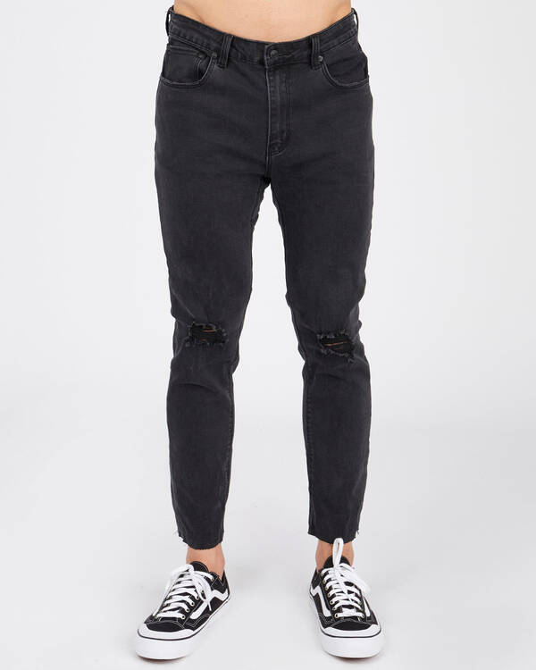 Black Palms The Skinny Crop Jeans for Mens