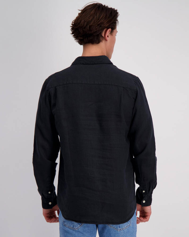 Academy Brand Hampton Linen Long Sleeve Shirt for Mens