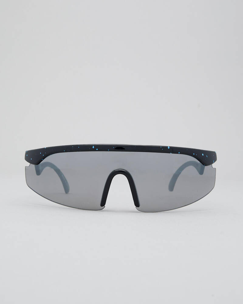Happy Hour Accelerator Black Blue Splatter Sunglasses for Mens