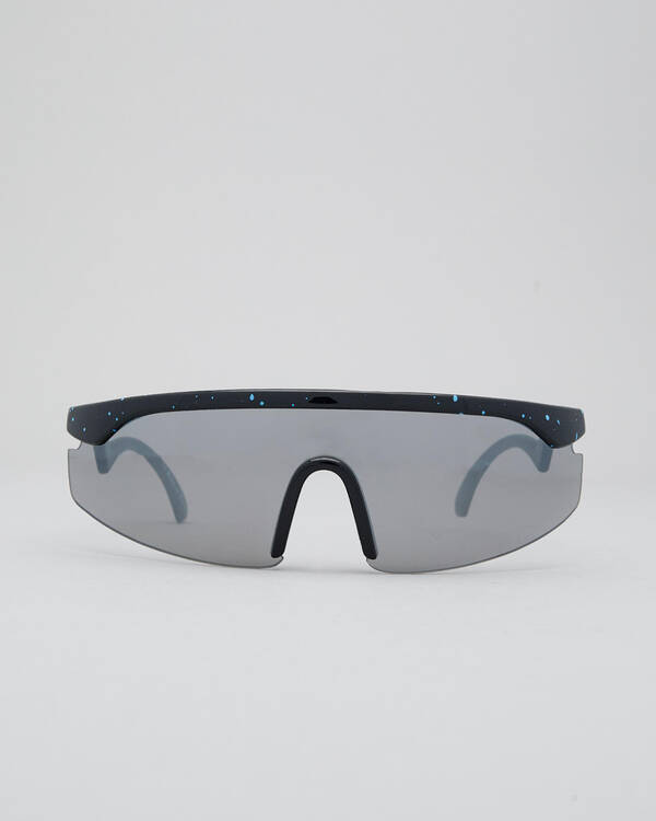 Happy Hour Accelerator Black Blue Splatter Sunglasses for Mens