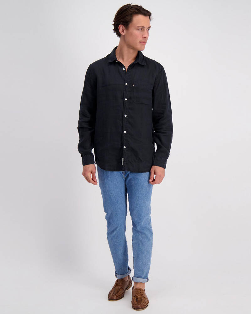 Academy Brand Hampton Linen Long Sleeve Shirt for Mens