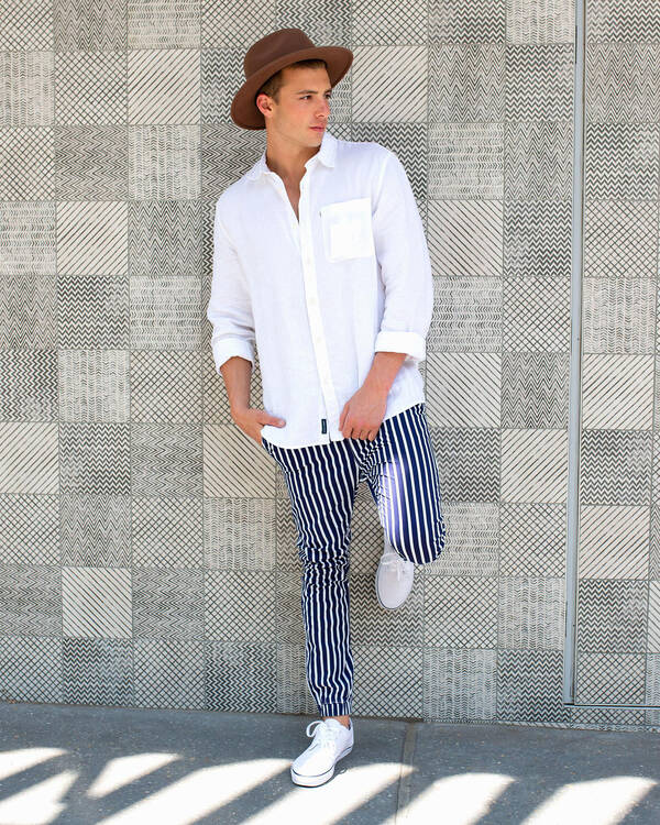 Academy Brand Hampton Linen Long Sleeve Shirt for Mens