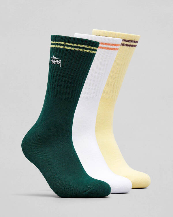 Stussy Sport Stripe Sock 3pk for Mens