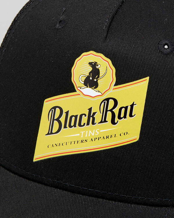 Frothies Black Rat Trucker Cap for Mens