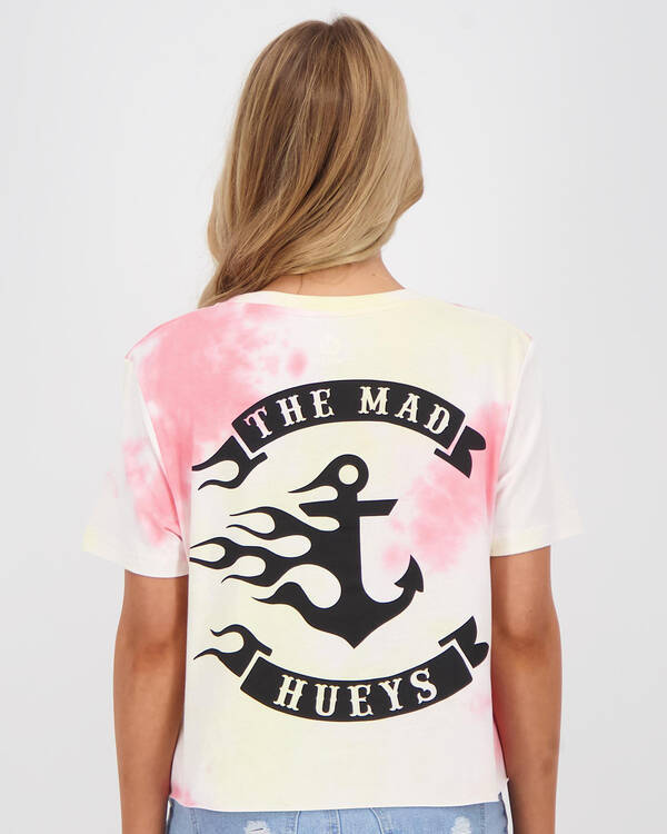 The Mad Hueys Flamin' Anchor Tie Dye T-Shirt for Womens