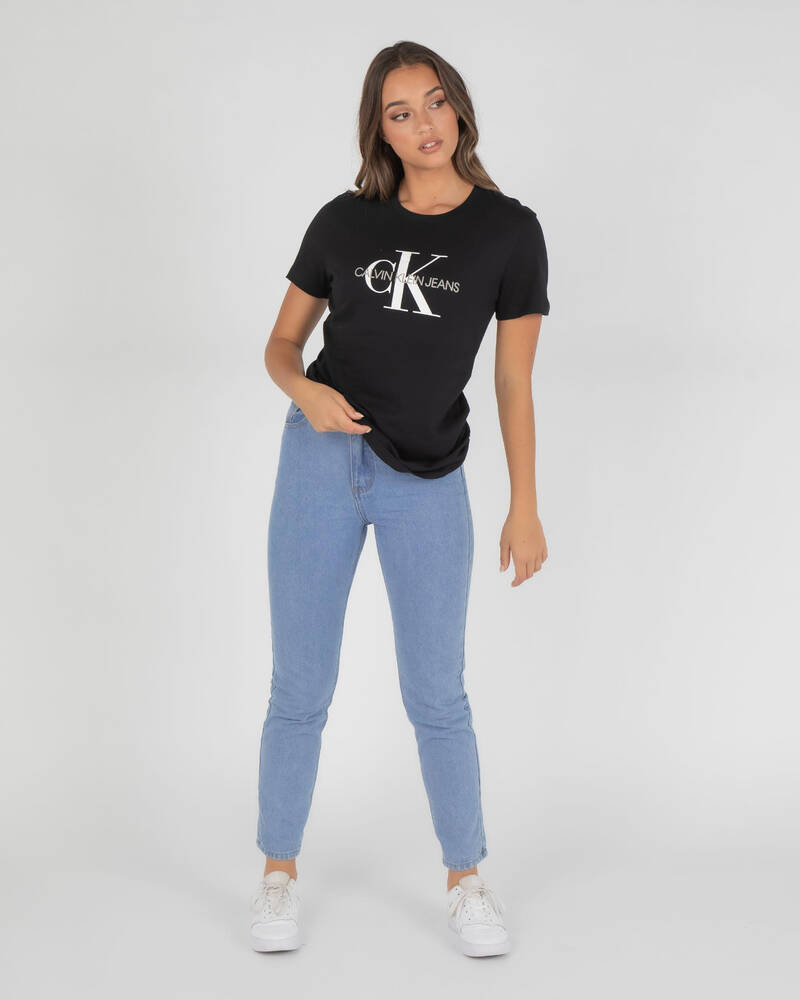 Calvin Klein Jeans Monogram Logo T-Shirt for Womens