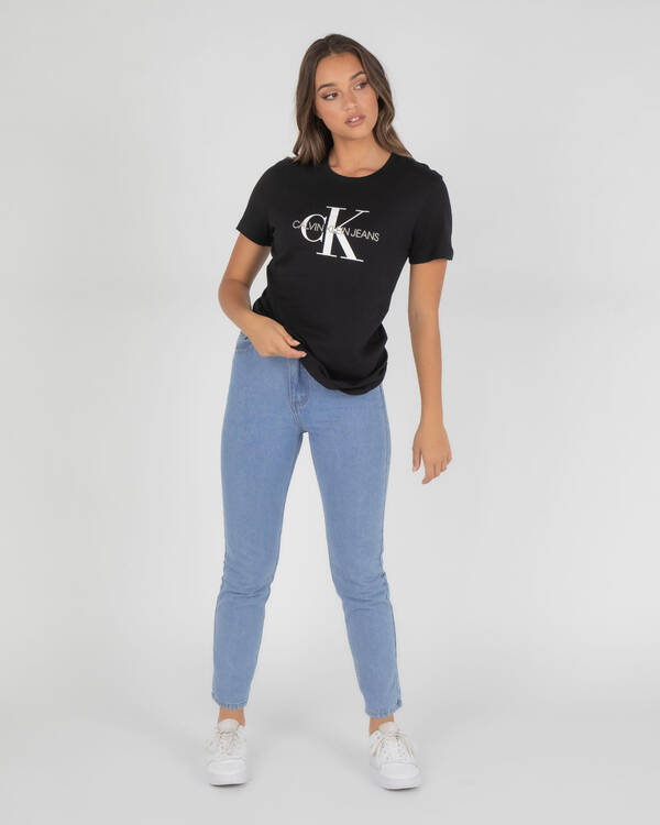Calvin Klein Jeans Monogram Logo T-Shirt for Womens