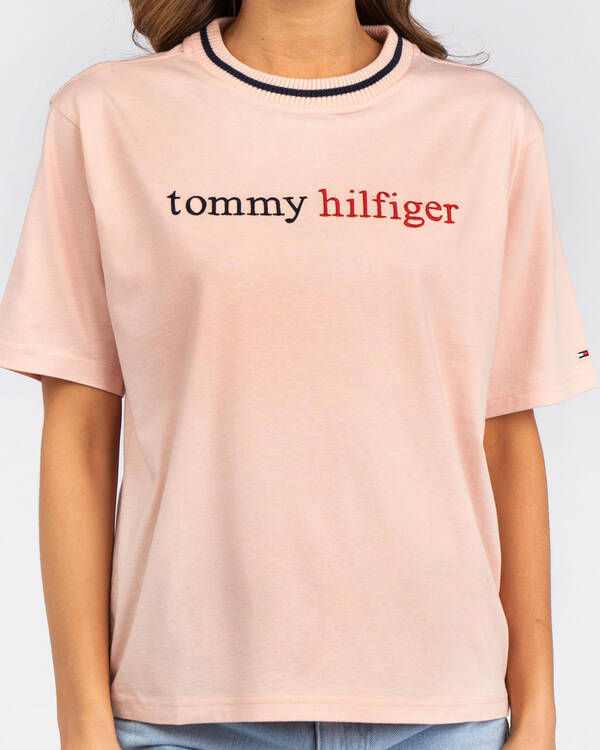 Tommy Hilfiger Tommy Remix 2.0 SS Logo T-Shirt for Womens