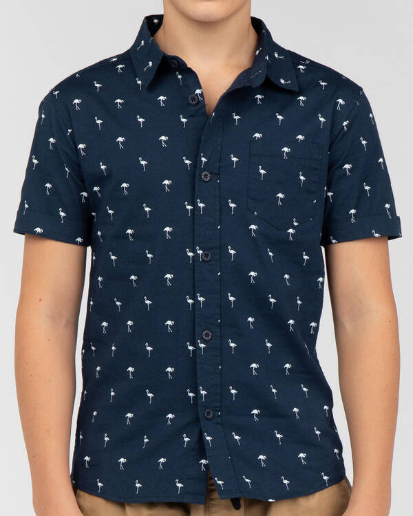 Lucid Boys' Flamingo Short Sleeve Shirt for Mens