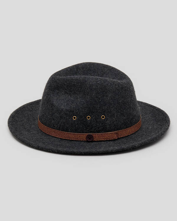 Billy Bones Club Shadow Grey Fedora Hat for Mens
