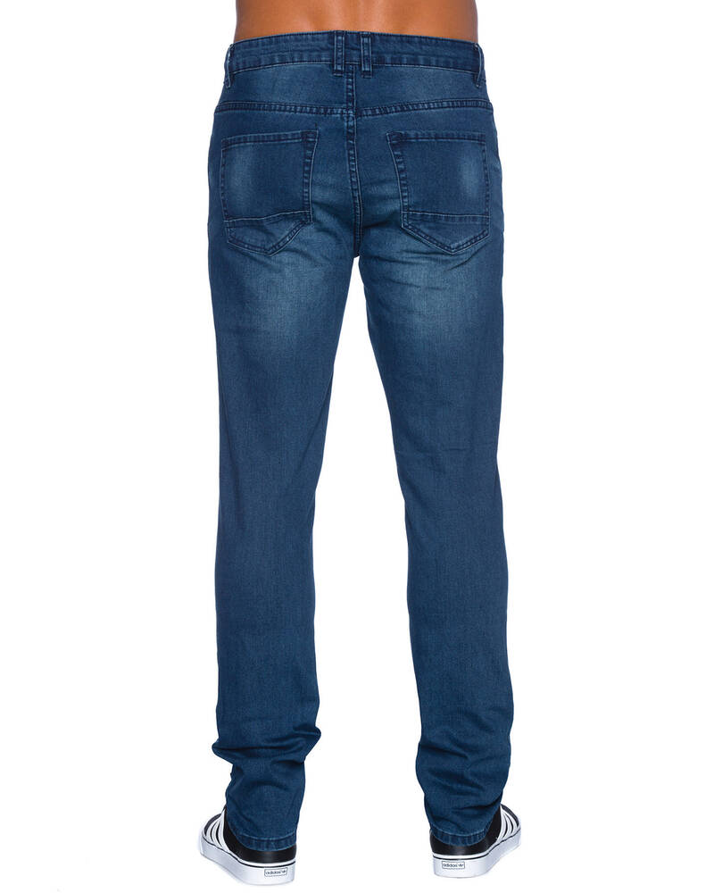 Lucid Mens Slang Dark Blue Jeans for Mens
