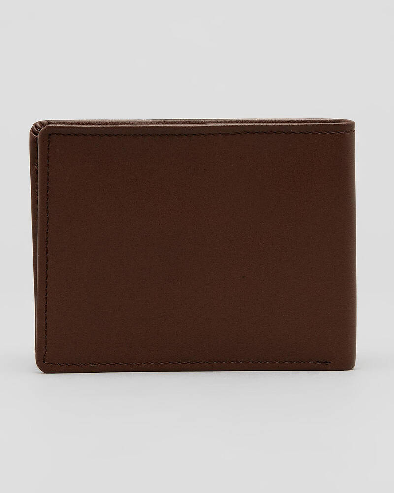 RVCA Cedar Bifold Leather Wallet for Mens