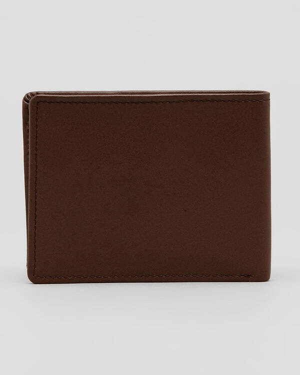 RVCA Cedar Bifold Leather Wallet for Mens