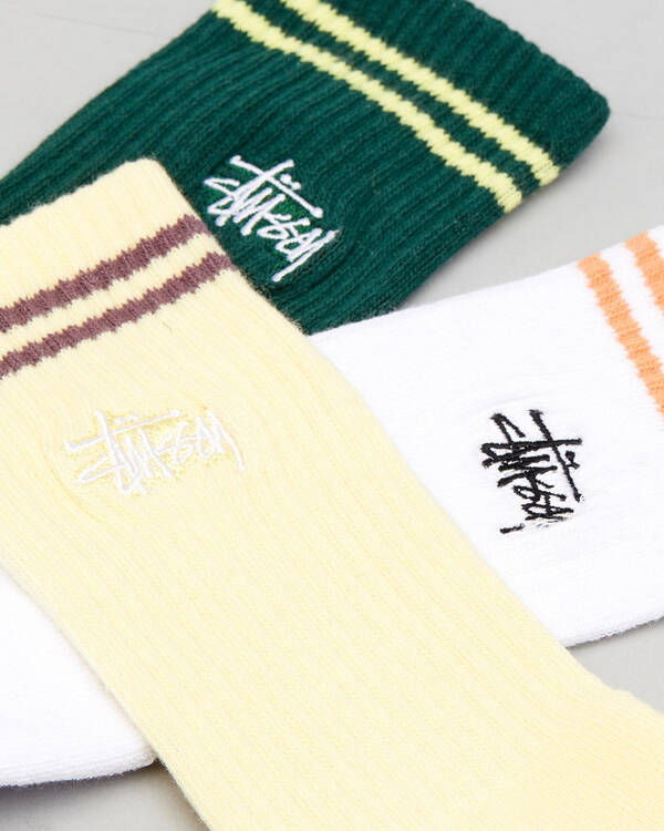 Stussy Sport Stripe Sock 3pk for Mens