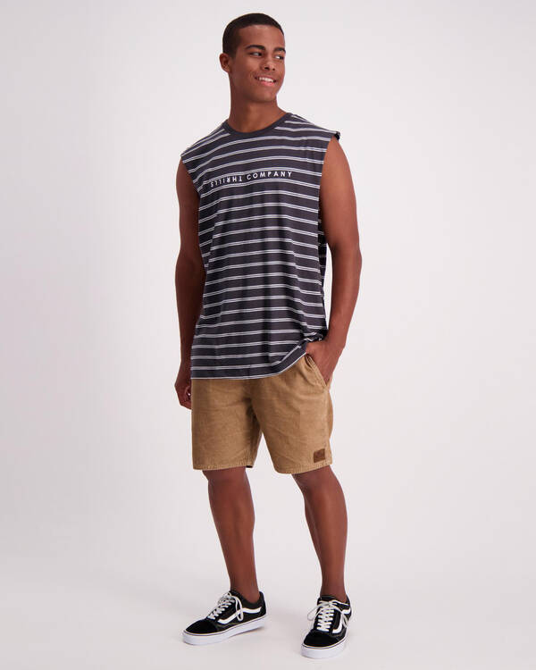 Thrills Double Stripe Muscle Tank for Mens