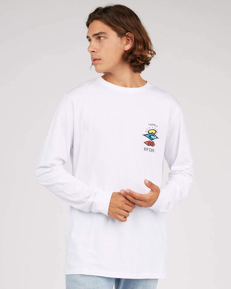 Rip Curl Search Logo Long Sleeve T-Shirt for Mens