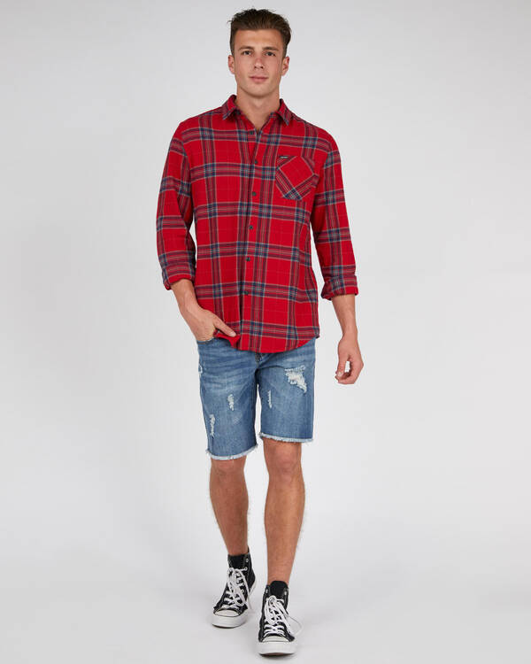 Volcom Caden Plaid Long Sleeve Shirt for Mens