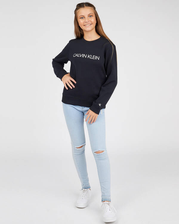 Calvin Klein Girls' Institutional Sweatshirt for Womens