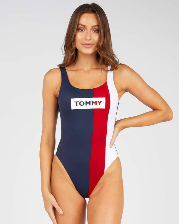 Tommy Hilfiger Tommy Bold One Piece Swimsuit for Womens