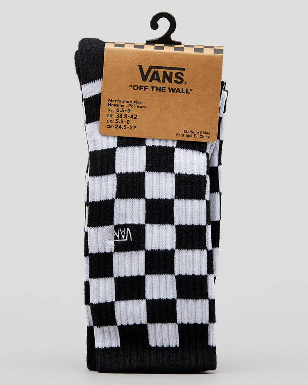 Vans Womens Checkerboard Crew Socks for Womens