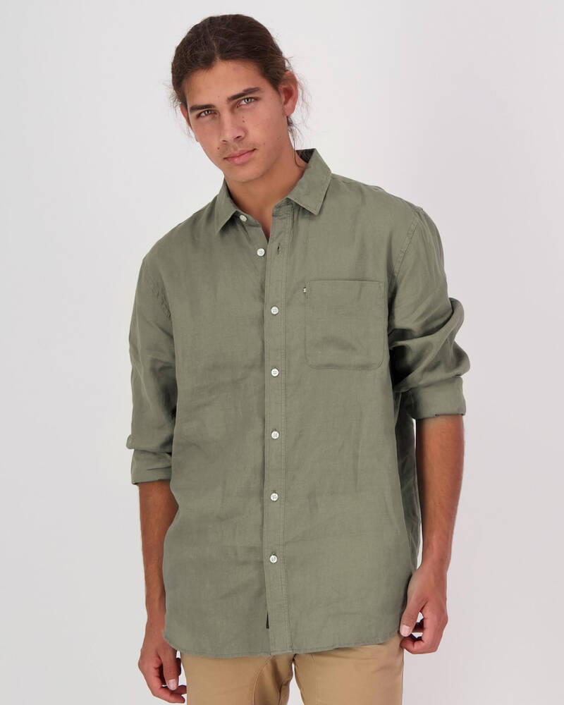 Academy Brand Hampton Linen Long Sleeve Shirt for Mens