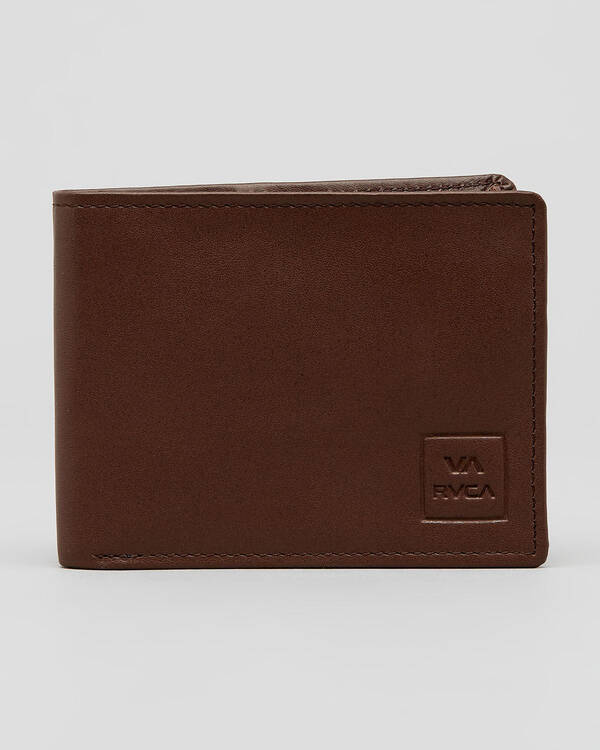RVCA Cedar Bifold Leather Wallet for Mens