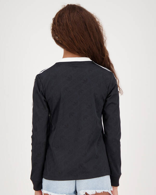Adidas 3 Stripe All Over Long Sleeve T-shirt for Womens