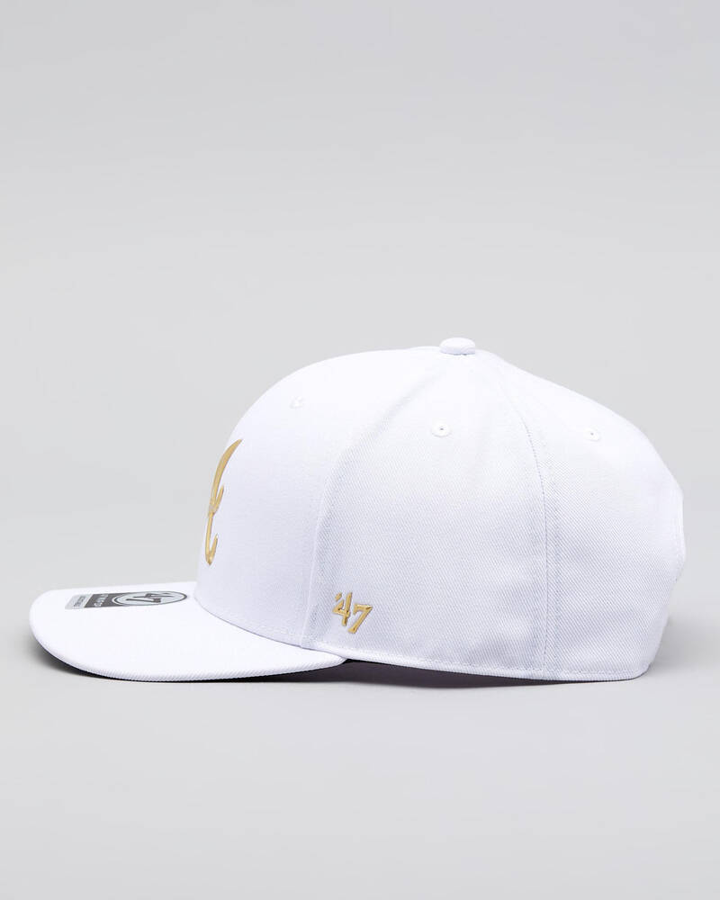 Forty Seven Atlanta Braves Caster Chrome Snapback Cap for Mens