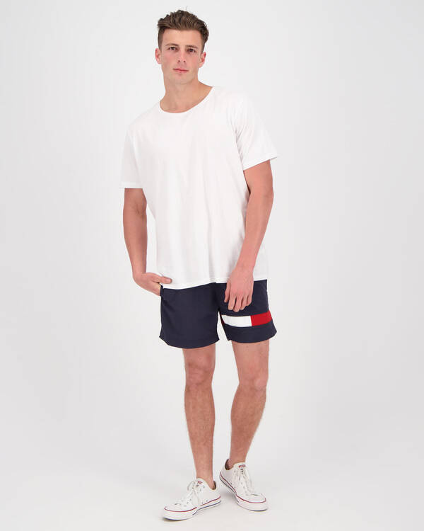 Tommy Hilfiger Solid Flag Board Shorts for Mens