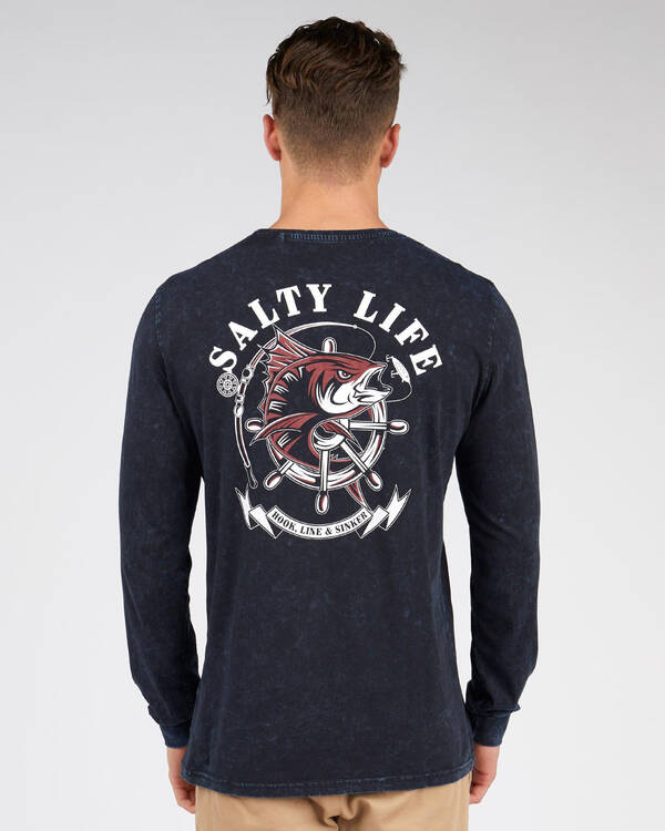 Salty Life Castaway Long Sleeve T-shirt for Mens