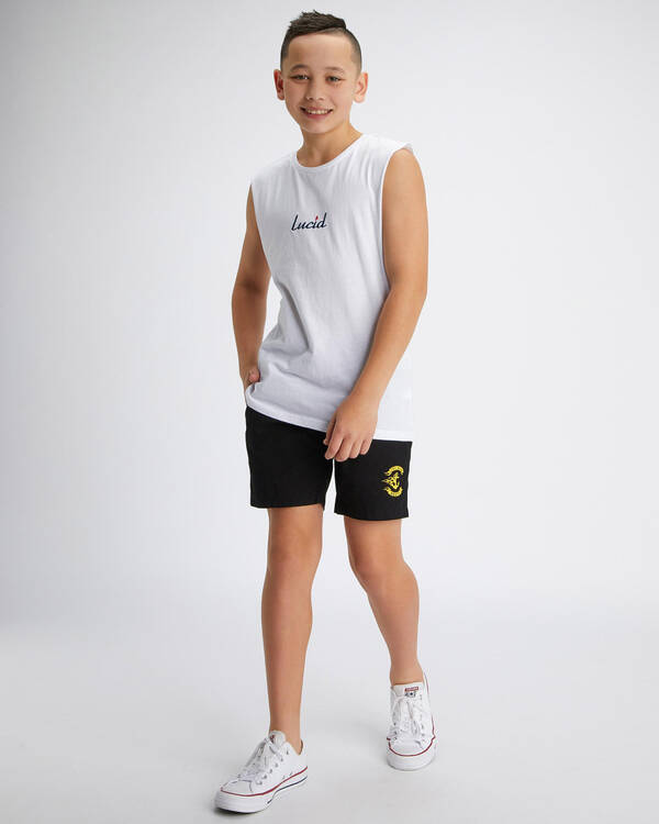 The Mad Hueys Boys Flamin Anchor Elastic Short for Mens