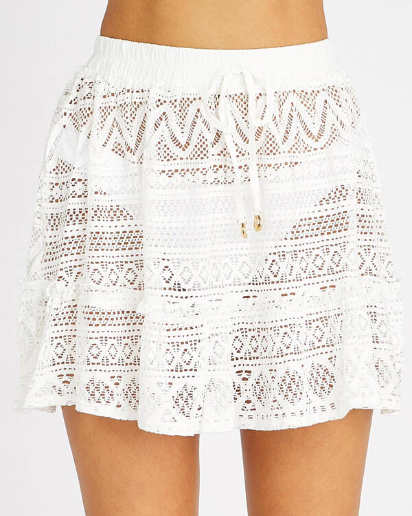 Topanga Love Crochet Beach Cover Skirt for Womens