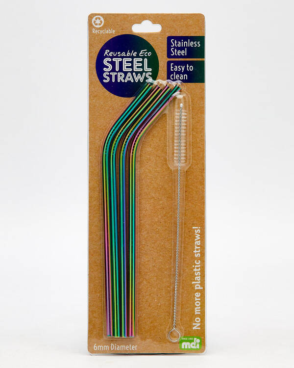 Get It Now Reuseable Steel Straw Pack for Unisex