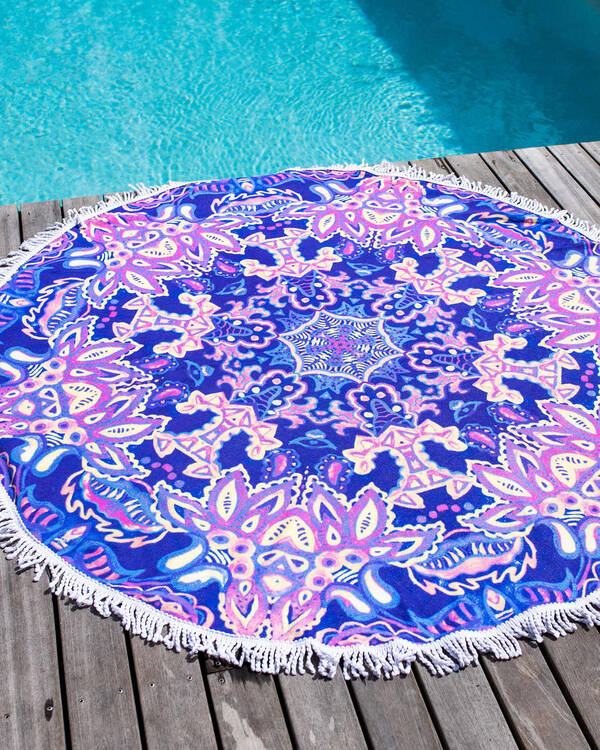 Kaiami Oriental Mandala Round Towel for Womens