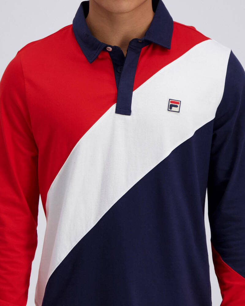 Fila Mazen Long Sleeve Polo Shirt for Mens