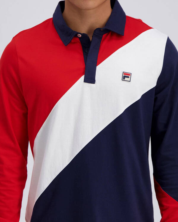 Fila Mazen Long Sleeve Polo Shirt for Mens