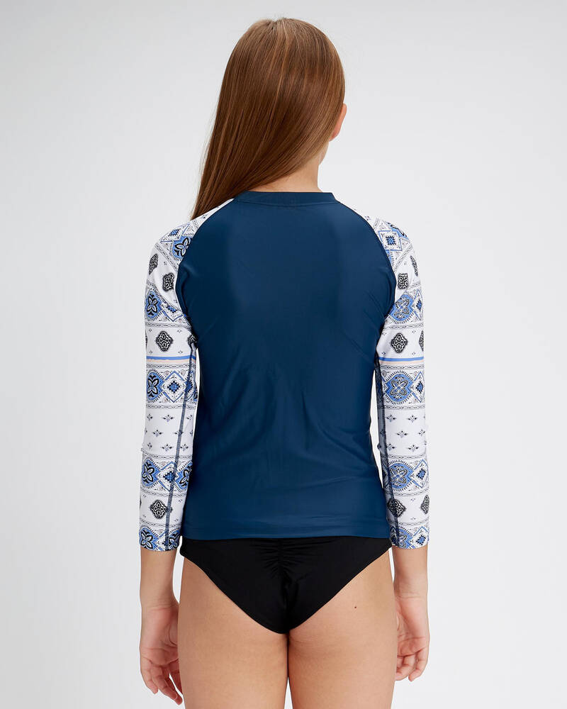 Rip Curl Girls Island Time Long Sleeve Rash Vest for Womens