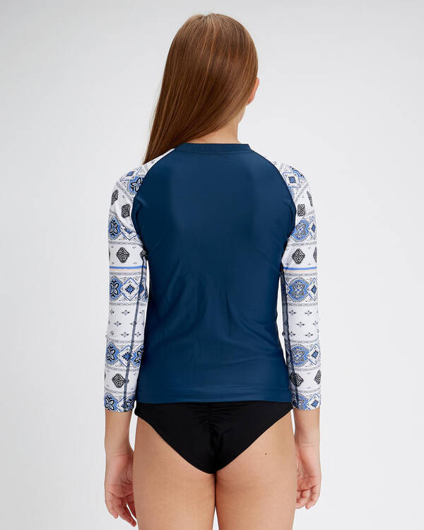 Rip Curl Girls Island Time Long Sleeve Rash Vest for Womens
