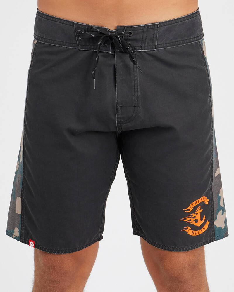 The Mad Hueys Flamin Anchor Board Shorts for Mens