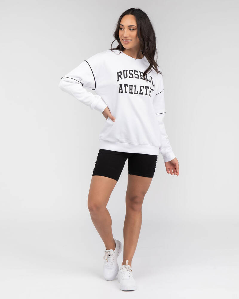 Russell Athletic Arch Applique Sweatshirt for Womens