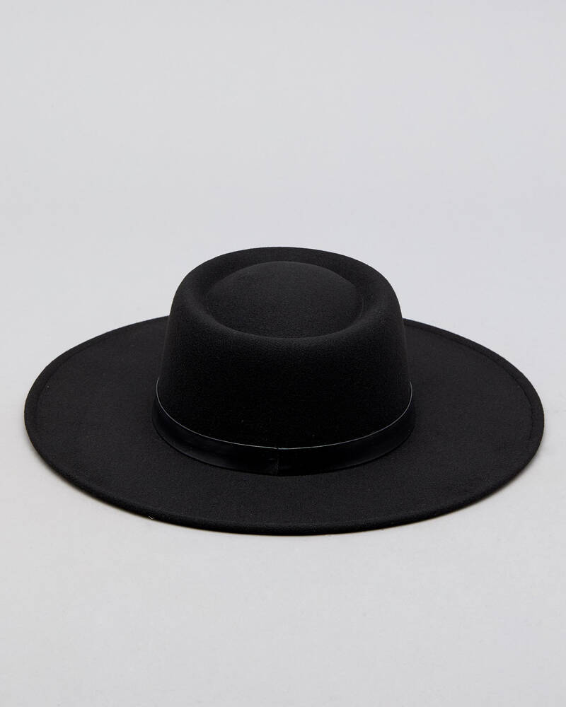 Mooloola Nina Felt Boater Hat for Womens